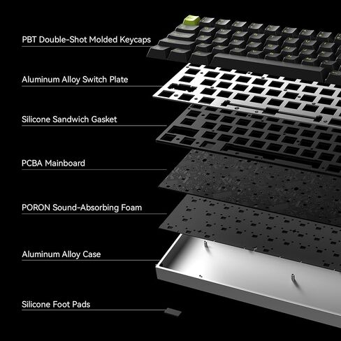 MADE68 Ultra Hall Effect Keyboard Magnetic Gaming Keyboard, Alu case Hot Swappable Switches Keyboard Rapid Trigger Keyboard Magnetic Switch Keyboard, RGB Snap Tap,Black, 65% Layout in Saudi Arabia