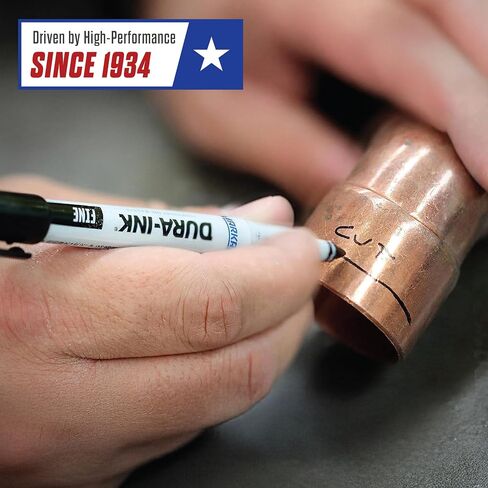 Markal 96023 Dura-Ink 15 Permanent Ink Marker with Fine Bullet Tip, Black (Pack of 12) in Saudi Arabia