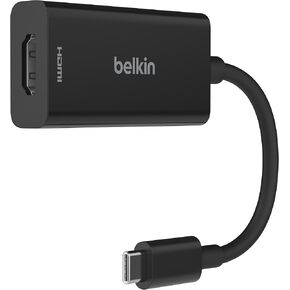 محول Belkin USB من النوع C إلى HDMI 2.1، كابل مربوط 4.33 بوصة مع 8K@60 هرتز، 4K@144 هرتز، HDR، HBR3، DSC، HDCP 2.2، USB-IF ويعمل مع Chromebook المعتمد لأجهزة MacBook وiPad Pro وأجهزة USB C الأخرى