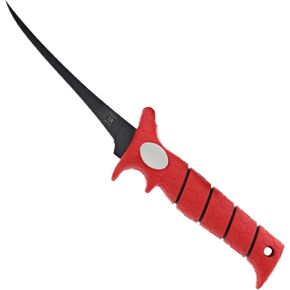 BUBBA 8 Ingle Flex Flex مدبب مع مقبض غير قاطع ، وشفرة غير مصقوقة من الفولاذ المقاوم للصدأ ، ثقب الحبل والغمد الاصطناعي لصيد الأسماك والركاب والصيد