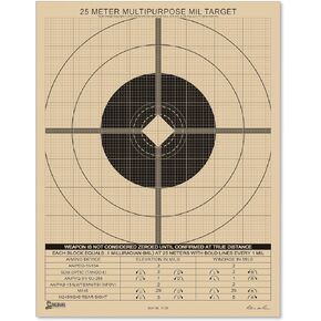 طقوس في الهدف المتمثل في Rain Weatherpling 25 مترًا ، 8.5 "× 11" ، تان ، MIL / MRAD / Milliradians ، 100 ورقة حزمة (رقم 9130)