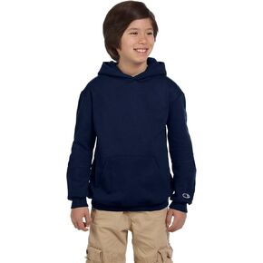 Champion Boys Boys' Big Powerblend Eco Fleece Pullover Hoodie, Light Steel, S