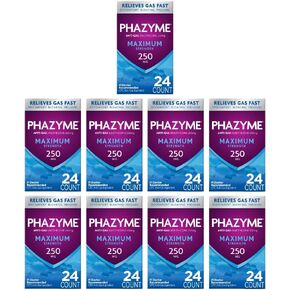 أقصى قوة فازيمي 250 ملجم مضاد للغازات 24 كبسولة هلامية (عبوة من 5) in Kuwait
