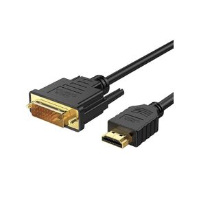 CableCreation DVI إلى HDMI Cable 5ft ، ثنائية النايلون جديلة HDMI إلى DVI Cable Support 1080p ، 24+1 HDMI ذكر إلى DVI Male للمراقبة ، HDTV ، جهاز العرض