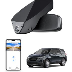 4K Dash Cam Custom fit for Chevy 3th Gen Equinox 2018-2024(Model A), Model A & Model B Have Same Models Years but Vehicle Sensor Cover are Different, WiFi, App, 128GB Card