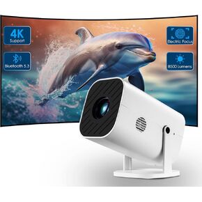 [Electric Focus/Netflix Authorization] جهاز عرض 4K مع WiFi و Bluetooth ، 1080p Mini Portable Projector ، جهاز عرض أفلام خارجي ، جهاز عرض للمسرح المنزلي لـ iPhone/TV/HDMI/USB/LAPTOP/DVD/PS5
