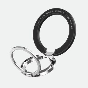 Magnetic Phone Ring Holder –Dual-Axis 90° Foldable Kickstand, 360° Rotation, Strong Magnetic Suction, No-Residue Design, Compatible with iPhone 16 Pro Max 15 14 13 12 MagSafe Accessories (White) in Saudi Arabia