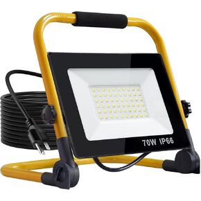 أضواء عمل LED 21000 LED مع حامل - 3 رأس محمول ضوء على الحامل - IP66 Wathproof Tripod Worklights for Outdoor Indoor Site Workshop Garage Construction Lighting