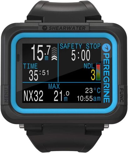 Shearwater Peregrine Air, Nitrox, 3 Gas Nitrox, Gauge Wrist Computer - 3 OC Gases Vibration Alerts in Kuwait