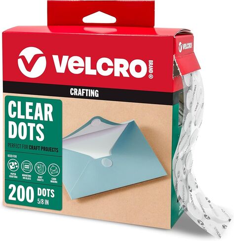 نقاط شفافة من علامة VELCRO مع مادة لاصقة، مربعة | 150 قطعة، مربعات التركيب | شريط مزدوج الجوانب للمكتب، والفصول الدراسية، ويجب أن يمتلكه المعلم | رفيع، منخفض المظهر، 7/8 بوصة in Kuwait