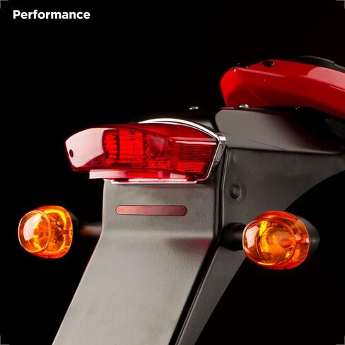 عاكس Evermotor للدراجات النارية، أحمر 3.42 بوصة بيضاوي M5 عاكس تحذير عاكس للتركيب على المسمار العالمي، مثبت على الشرفة UTV ATV دراجة نارية السرج (2 قطعة) in Kuwait