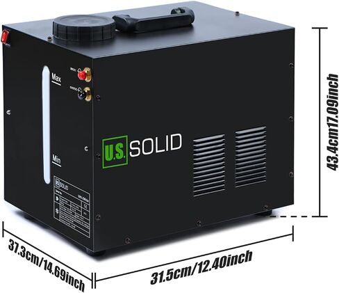 U.S. Solid Water Cooler 18 L - 4.8 gal Tig Welder Torch Water Cooling Machine - Wind Tunnel Heat Dissipation System TIG MIG Welder with Transparent Window - Improved Cooling Effect - Non-Leak Design in Kuwait