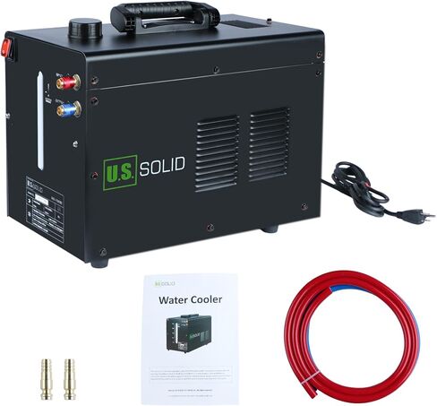 U.S. Solid Water Cooler 18 L - 4.8 gal Tig Welder Torch Water Cooling Machine - Wind Tunnel Heat Dissipation System TIG MIG Welder with Transparent Window - Improved Cooling Effect - Non-Leak Design in Kuwait