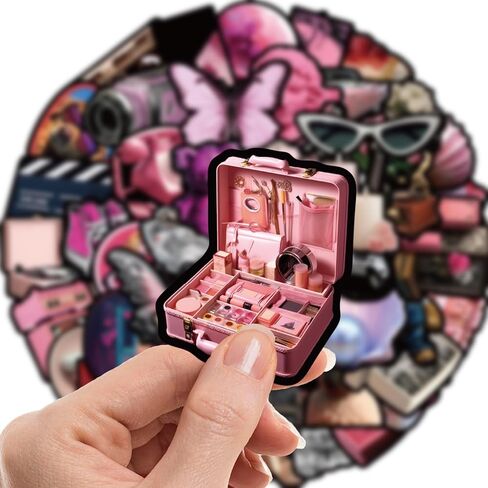 100pcs ملصقات جمالية ، ملصقات Y2K الرجعية بارد 2000s Cyber ​​Strendy Strendy لزجاجة ماء التزلج على الجيتار. in Kuwait