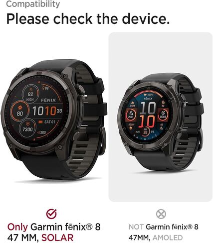 غطاء حالة Miimall متوافق مع Garmin Fenix ​​8 51mm Amoled Case المصد ، مضاد للسقوط ، خفيفة الوزن ، وميض ، إطار قذيفة لنصف العلبة في Fenix ​​8 للرجال (أسود) in Kuwait