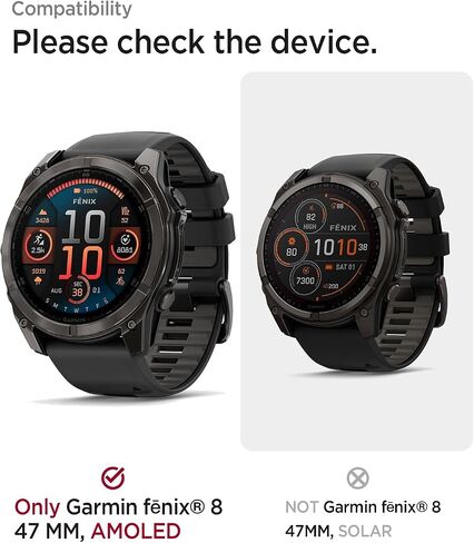 غطاء حالة Miimall متوافق مع Garmin Fenix ​​8 51mm Amoled Case المصد ، مضاد للسقوط ، خفيفة الوزن ، وميض ، إطار قذيفة لنصف العلبة في Fenix ​​8 للرجال (أسود) in Kuwait