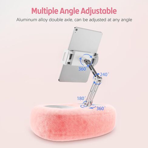 Creadream Tablet Tablet Kindle Stand Palow ، حامل حامل وسادة iPad قابل للتعديل مع 2 أوعية خفيفة لكرسي أريكة سرير في اللفة ، متوافق مع 4.7 "-13" قرص ، iPad ، iPhone ، Google ، Samsung ، Kindle in Kuwait