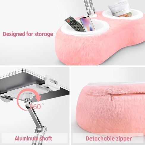 Creadream Tablet Tablet Kindle Stand Palow ، حامل حامل وسادة iPad قابل للتعديل مع 2 أوعية خفيفة لكرسي أريكة سرير في اللفة ، متوافق مع 4.7 "-13" قرص ، iPad ، iPhone ، Google ، Samsung ، Kindle in Kuwait