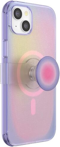 Popsockets iPhone 14 Case مع قبضة الهاتف وشريحة متوافقة مع Magsafe ، علبة الهاتف لجهاز iPhone 14 ، الشحن اللاسلكي متوافق - شفاف أسود in Kuwait