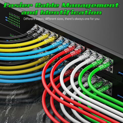 1 قدم كابل تصحيح Cat6 (12 حزمة) ، سلك تصحيح النحاس النقي الصلب ، كابل Cat 6 Ethernet ، شبكة UTP ، كابل إنترنت عالي السرعة ، متوافق مع أجهزة التوجيه ، المفاتيح ، الكمبيوتر الشخصي ، الخوادم ، PS4/5 ، Xbox - أصفر in Kuwait