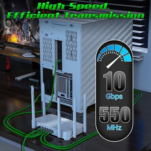 1 قدم كابل تصحيح Cat6 (12 حزمة) ، سلك تصحيح النحاس النقي الصلب ، كابل Cat 6 Ethernet ، شبكة UTP ، كابل إنترنت عالي السرعة ، متوافق مع أجهزة التوجيه ، المفاتيح ، الكمبيوتر الشخصي ، الخوادم ، PS4/5 ، Xbox - أصفر in Kuwait