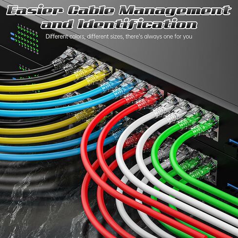 1 قدم كابل تصحيح Cat6 (12 حزمة) ، سلك تصحيح النحاس النقي الصلب ، كابل Cat 6 Ethernet ، شبكة UTP ، كابل إنترنت عالي السرعة ، متوافق مع أجهزة التوجيه ، المفاتيح ، الكمبيوتر الشخصي ، الخوادم ، PS4/5 ، Xbox - أصفر in Kuwait