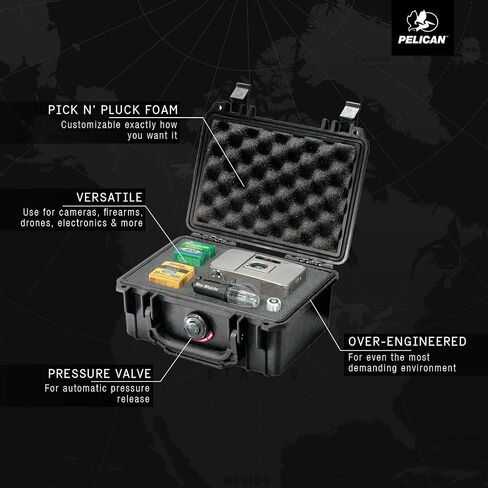 Pelican 1120 Case With Foam (Yellow) | Watertight hard case with foam insert and purge valve for photography, travel and equipment protection in Saudi Arabia