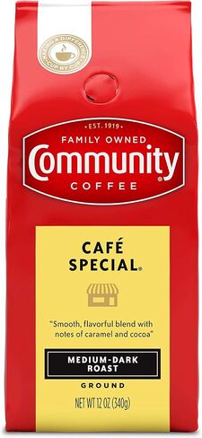 Community Coffee Café SPECIAL BLEND 64 أونصة ، القهوة الأرضية المتوسطة الداكنة ، 32 أونصة (حزمة 2) in Saudi Arabia