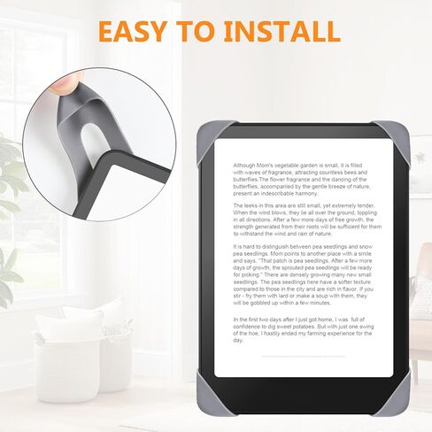 حزام يدوي عالمي لـ 6-7 lnch Kindle Ereader ، Kobo/Pocketbook/Tolino/Paperwhite/Nook Ereader ， لـ 6 "، 6.8" ، 7 "قارئًا مع حزام يدوي مرتفع ، أسود in Kuwait