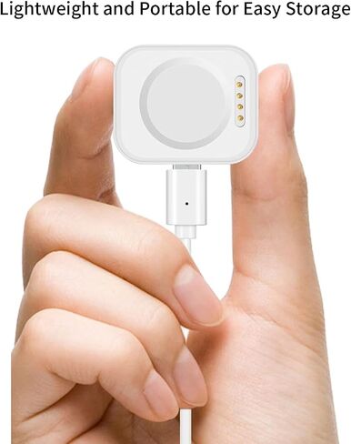 Bordstract USB محطة الشحن المغناطيسية ، شحن Dock وشاحن شاحن كابل USB Watch لـ Oppo Watch 2 ، 3 ، 3 Pro ، يضمن الشحن اللاسلكي الآمن والسريع (الأبيض) in Kuwait