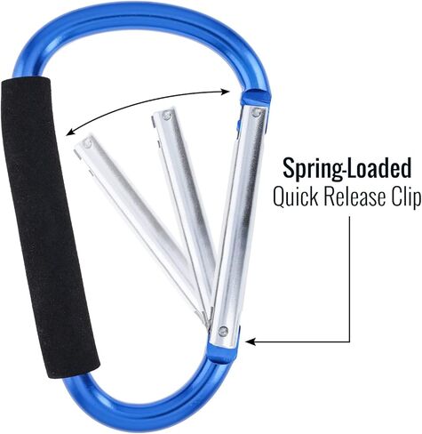 Jumbo 6.5" XL Carabiner Key Chain with Hand Grip (Many Colors) in Kuwait