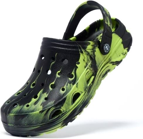 أطفال بنين والبنات قباقيب سوداء مموهة للأطفال أحذية الشاطئ الكلاسيكية رخامية التعادل صبغ تسد طفل صغير in Kuwait