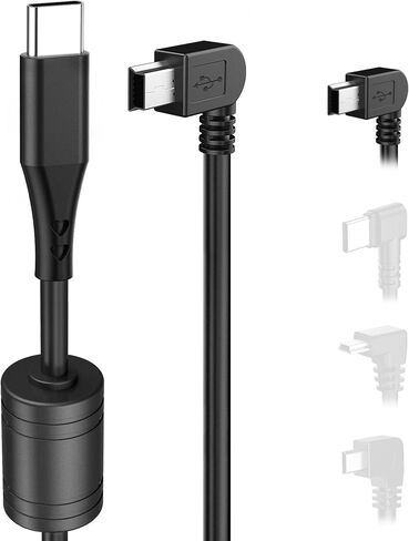 Dash Cam Power Cord,(10Ft)USB C to USB C Dashcam Charger Cable,Mirror Camera Charging Cable,90 Degree Type C Dash Cams Replacement Power Cord,Rearview Cameras Charger Adapter Wire(Charging Only) in Kuwait