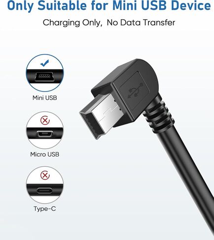 Dash Cam Power Cord,(10Ft)USB C to USB C Dashcam Charger Cable,Mirror Camera Charging Cable,90 Degree Type C Dash Cams Replacement Power Cord,Rearview Cameras Charger Adapter Wire(Charging Only) in Kuwait