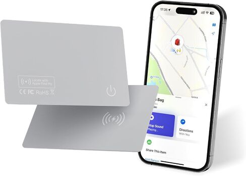 بطاقة تعقب المحفظة، جهاز Slim Finder يعمل مع Apple Find My (iOS فقط)، جهاز تعقب المحفظة القابل لإعادة الاستخدام وقابل لإعادة الاستخدام ومحدد موقع العناصر للأمتعة والمحفظة وحقيبة البطاقات in Saudi Arabia