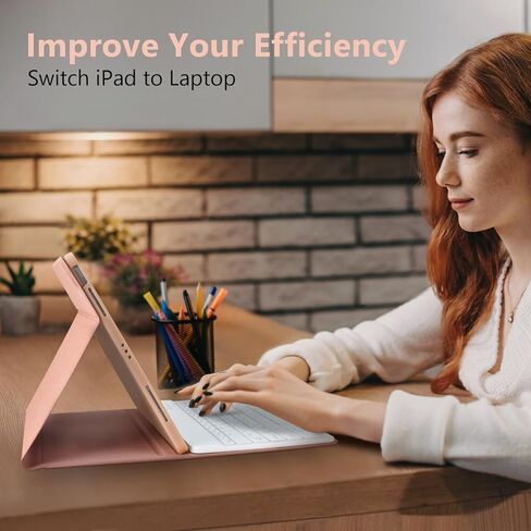 حافظة aMZCaSE iPad Air 13 بوصة M2 iPad Pro 12.9 مع لوحة مفاتيح مناسبة لجهاز iPad Pro 12.9 2022 6th/2021 الجيل الخامس، لوحة مفاتيح بلوتوث لاسلكية مغناطيسية قابلة للفصل وحامل أقلام لجهاز iPad pro 12.9، أزرق بحيرة in Kuwait