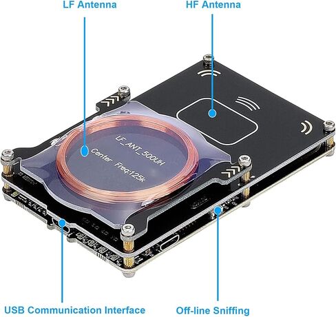 NFC Card Reader Writer, Card Copier NFC Card Reader Kit 512kb Memory IC ID Card Copier Reader Writer with UID Cards, Stationary Credit Card Readers (1 T5577 Card 3 UID Cards and in Kuwait