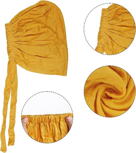 4Pcs Women Under Scarf Hats Hijab Caps Under Scarf Hijab Bonnet Caps Under Hijab Caps Under Hijab Caps Adjustable Under Scarf Hats Hijab Scarfs for Women with Tie Back Closure in Saudi Arabia