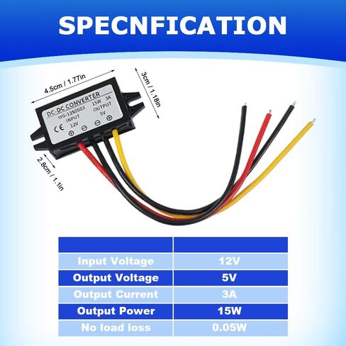 12/24V إلى 5V 5A 25W DC-DC STONTORN DOWN 2PCS ، محول إمدادات الطاقة متوافق مع اللوحة الشمسية ، وتحول شحن CARTARITAR in Kuwait