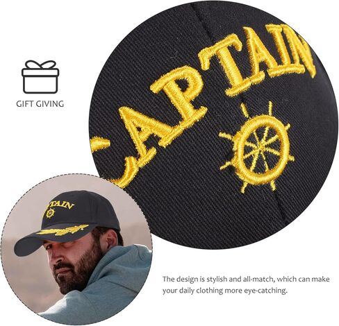 IMIKEYA Yacht Captain Hat: زي قبعة البحارة القابل للتعديل، قبعة البحارة، زي الكابتن، قبعة مضحكة، زي البحرية in Saudi Arabia