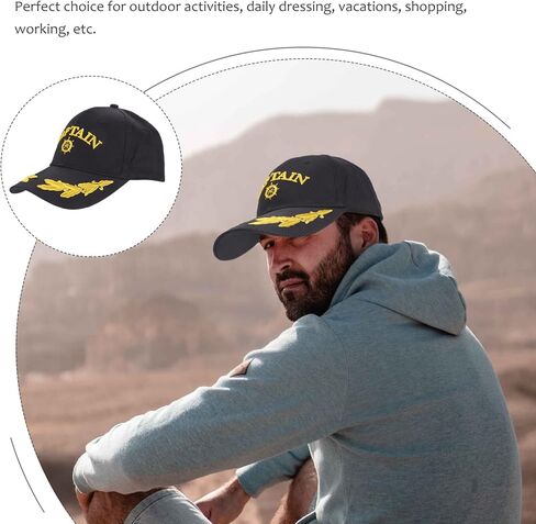 IMIKEYA Yacht Captain Hat: زي قبعة البحارة القابل للتعديل، قبعة البحارة، زي الكابتن، قبعة مضحكة، زي البحرية in Saudi Arabia