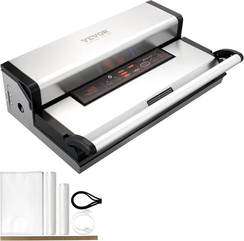 آلة السدادات الفراغية Vevor ، 80kpa 120W Sealer Sealer Sealer Sevans Sealer ، 7-in-1 متعدد الوظائف ، نظام ختم الهواء التلقائي مع قاطع مدمج مع 10 أكياس فراغ ولفقة واحدة in Saudi Arabia