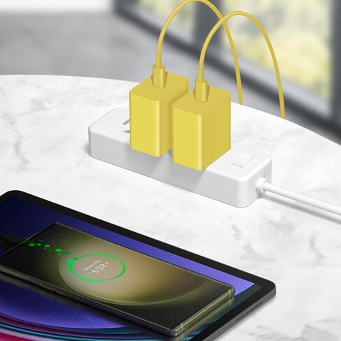 45W USB C Super Fast Charger, Type C Charger Fast Charging Wall Block with 6Ft Fast Charging Cable for Galaxy S24 Ultra/S24/S23 Ultra/S23+/S23/S22/S21/S20/Note 20/Note 10（Green） in Kuwait