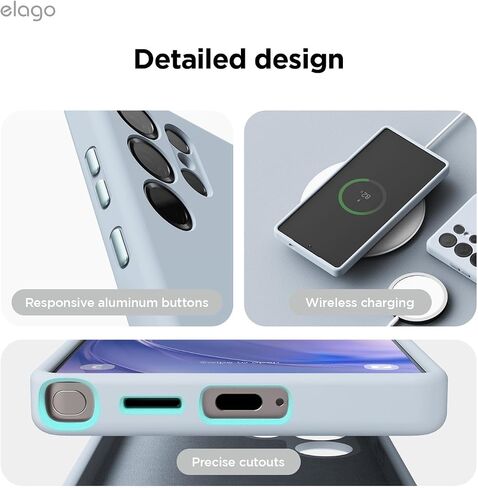 Elago متوافق مع Samsung Galaxy S25 Ultra Case ، علبة السيليكون المغناطيسي ، متوافقة مع ملحقات Magsafe ، غطاء واقية ، مقاوم للصدمة ، بطانة الألياف الدقيقة الناعمة المضادة للخلع (أسود) in Kuwait