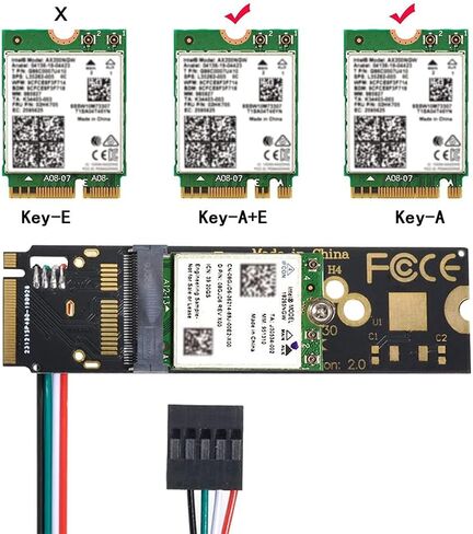 xiwai NGFF M.2 Key-A to Mini PCI-E PCI Express Converter Adapter for 9260 8265 7260 AC Card in Kuwait