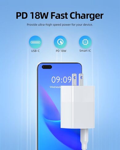 قابلة للطي 20W شحن سريع شحن لشاحن Google Pixel- (متوافق مع Pixel 8 8 Pro 7 7a 7 Pro 6A 6A 6Pro 5 5A 4A 4 3 3A 2 XL 2XL 3XL 4XL و 6FT CABLE CABLE CABLE COLL) (أسود) in Kuwait