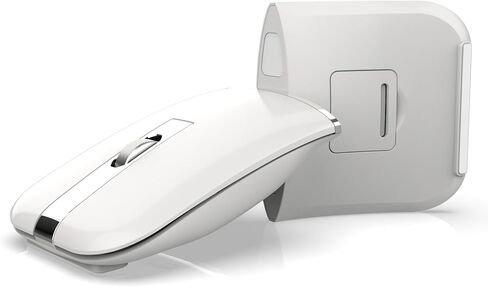 HXMJ-Foldlable Bluetooth Mouse ، فئران قوس 2.4 جرام محمولة لاسلكية ، متعددة الأجهزة (Bluetooth+2.4g) ، 360 درجة فئران مسطحة قابلة لإعادة الشحن لأجهزة الكمبيوتر المحمولة على سطح المكتب. in Kuwait