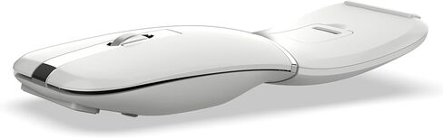 HXMJ-Foldlable Bluetooth Mouse ، فئران قوس 2.4 جرام محمولة لاسلكية ، متعددة الأجهزة (Bluetooth+2.4g) ، 360 درجة فئران مسطحة قابلة لإعادة الشحن لأجهزة الكمبيوتر المحمولة على سطح المكتب. in Kuwait