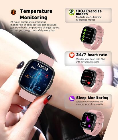 Advanced Health & Fitness Smartwatch,1.72'' HD Touchscreen,Men's Smartwatch,100+ Exercise Modes,24/7 Heart Rate,Blood Oxygen,Stress,Sleep Tracking,Waterproof Fitness Tracker (Gray) in Saudi Arabia