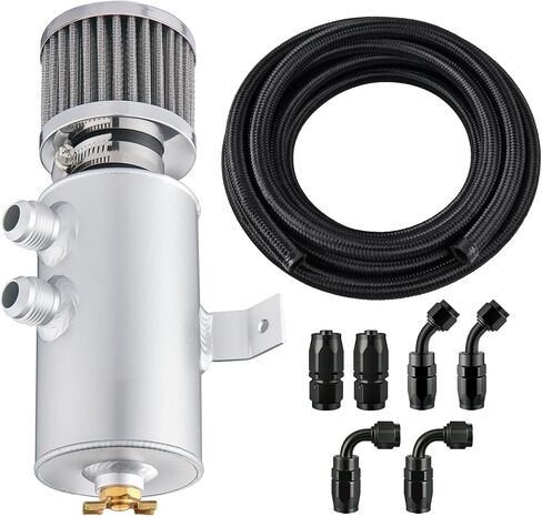 EVIL ENERGY 10AN Oil Catch Can, Breather Tank with AN10 Fuel Line Kit Nylon Braided CPE 10FT in Saudi Arabia